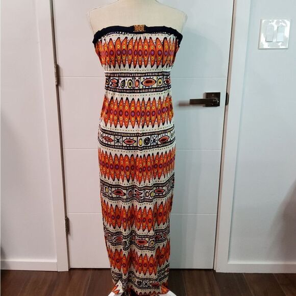 Trina Turk Maxi Strapless Cover-Up Dress Size 10 - Picture 1 of 8